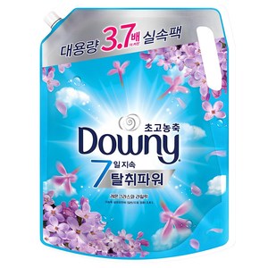 다우니 7일지속 탈취파워 초고농축 섬유유연제 레몬그라스와 라일락 리필, 2.6L, 1개