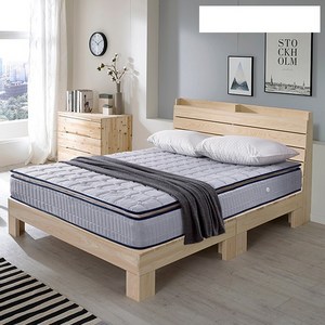 동서가구 순수 히노끼 편백나무 100% 프레임 수납헤드 평상 원목침대 슈퍼싱글 SS+필로우탑 9존독립 매트리스 DF639099, 내추럴