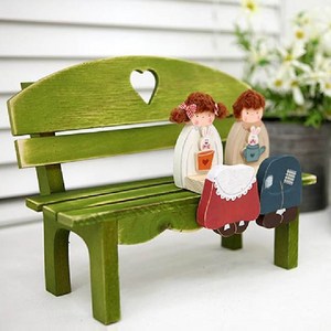 행복디자인 미니하트구름벤치 대, 그린, 1개