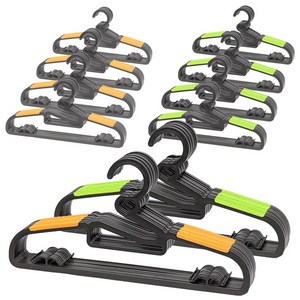 데코즈인 하트 논슬립 옷걸이, 그린, 오렌지, 100개