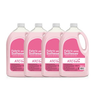 아토세이프 섬유유연제 핑크로즈 본품, 2.5L, 4개