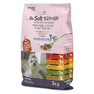 더독 닥터소프트 애견용 소프트사료, 피부/털개선, 3kg, 1개