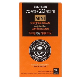커피빈 캡틴 아메리카노 스틱커피, 0.9g, 90개입, 1개