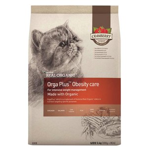 뉴트리나 리얼오가닉 오베서티 케어 고양이 사료, 2.4kg, 1개