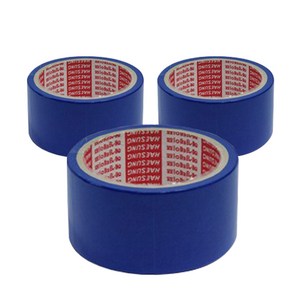 혜성테이프 칼라 마스킹테이프 종이테이프 파랑 48mm x 15m, 3개