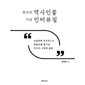 한국의 역사인물 가상 인터뷰집:소설가의 상상력으로 실감나게 풀어낸 역사속 소문의 진상, nobook, 홍지화