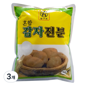 금하 혼합 감자전분, 1kg, 3개