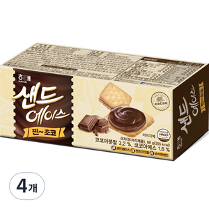 샌드에이스 찐초코 과자쿠키, 68g, 4개