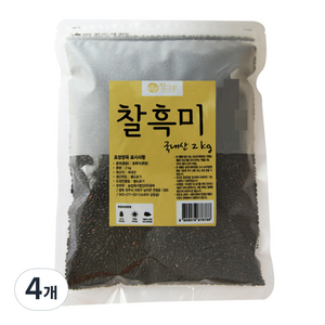 청그루 찰흑미, 2kg, 4개