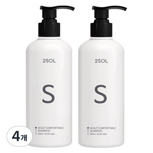 2SOL 두피가 편한 샴푸, 4개, 500ml