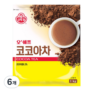 오뚜기 오쉐프 코코아차, 1kg, 6개