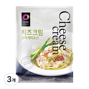 청정원 치즈크림 스파게티소스, 250g, 3개