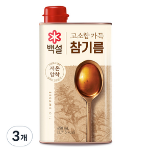 백설 고소함 가득 참기름, 450ml, 3개