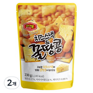 머거본 치즈스낵 & 꿀땅콩, 230g, 2개