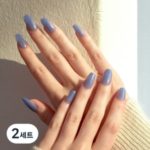 뮤즈마크 리유저블 네일팁 36p 세트 코핀, 2세트, 블루 레모네이드