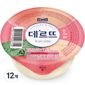 데르뜨 매일 젤리 복숭아, 90g, 12개