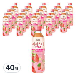 티즐 아이스티 제로 딸기, 500ml, 40개