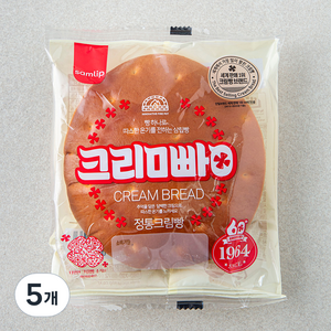 삼립 정통 크림빵, 75g, 5개