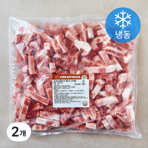 포크리퍼블리카 돼지목전지 슬라이스 찌개용 (냉동), 2개, 2kg