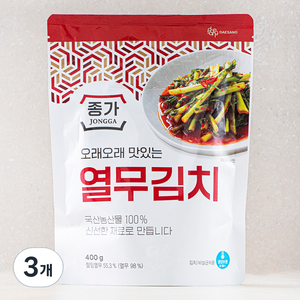 종가 열무김치, 400g, 3개