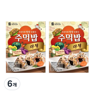 맛있는풍경 주먹밥 야채, 24g, 6개