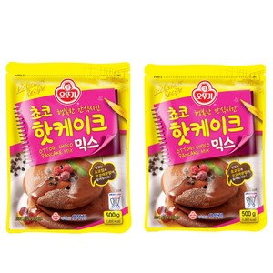 오뚜기 쵸코 핫케이크 믹스, 500g, 2개