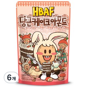 바프 당근케이크 아몬드, 190g, 6개