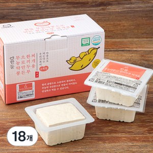 한둘 무농약콩으로 만든 한끼 두부 찌개용, 120g, 18개