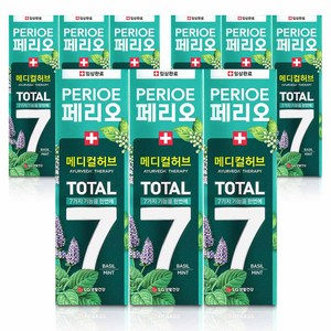 토탈7 아유르베다 메디컬허브 치약 바질민트, 100g, 9개