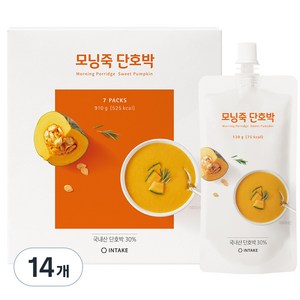 인테이크 모닝죽 단호박, 130g, 14개