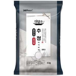 더담은 2024년산 햅쌀 경기미 추청 아끼바레 쌀 특등급, 4kg, 1개