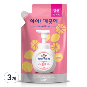 아이깨끗해 핸드워시 레몬향 리필, 200ml, 3개