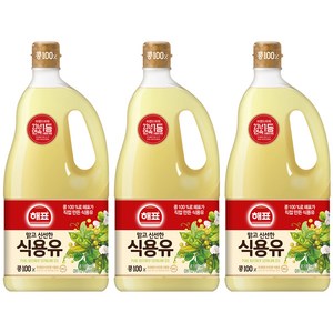 해표 콩기름 식용유, 1.8L, 3개