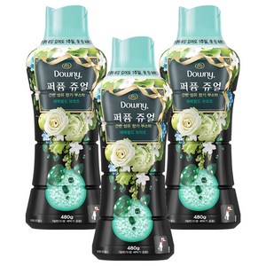 다우니 퍼퓸 쥬얼 향기부스터 에메랄드 브리즈, 480g, 3개