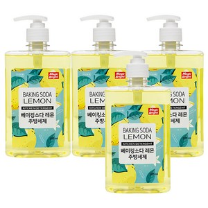 매직브라이트 베이킹소다 레몬 주방세제, 4개, 500ml