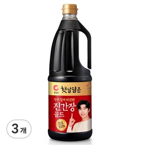 청정원 두번달여 더 진한 진간장 골드, 1.7L, 3개