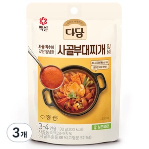 다담 사골부대 찌개양념, 130g, 3개