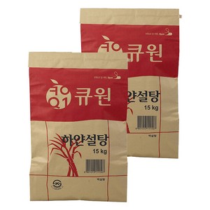 큐원 하얀 설탕, 15kg, 2개