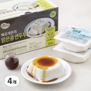 맑은물에 빠르게한끼 맑은콩 연두부 오리엔탈소스 6입, 804g, 4개