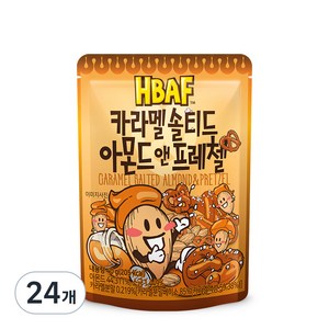 바프 카라멜 솔티드 아몬드 앤 프레첼, 40g, 24개