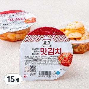 종가 아삭아삭 맛있게 썰어담은 맛김치, 75g, 15개