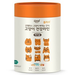 굿밸런스 건강라인 헤어볼 플러스 고양이 짜먹는 간식, 혼합맛(연어/닭고기/참치), 12g, 1세트