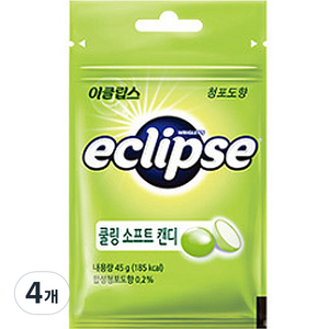 이클립스 쿨링 소프트 캔디 청포도향, 45g, 4개