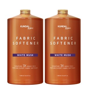 쿤달 초고농축 섬유유연제 화이트머스크향 본품, 1580ml, 2개