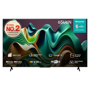 HISENSE 4K UHD Mini LED 스마트TV 65U6N, 165cm(65인치), 스탠드형, 방문설치