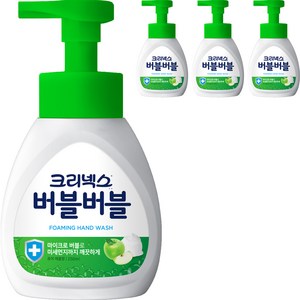 크리넥스 버블버블 핸드워시 퓨어애플, 4개, 250ml