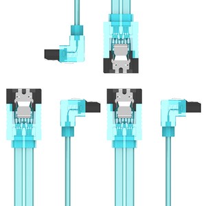 벤션 칼국수형 SATA 3.0 케이블 0.5m, 아쿠아블루, 3개