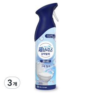 페브리즈 에어 화장실용 강력 탈취제 프레시 스카이 본품, 165g, 3개