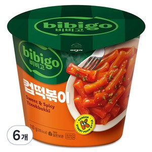 비비고 컵떡볶이, 6개, 110g