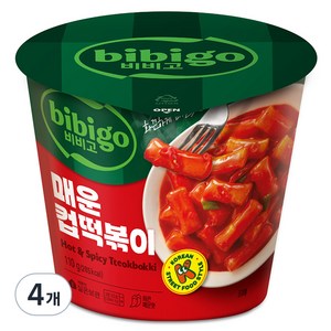 비비고 매운 컵떡볶이, 4개, 110g